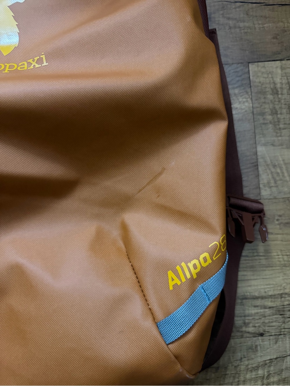 cotopaxi Allpa Backpack in burnt orange with teal accents - Picture 7 of 11